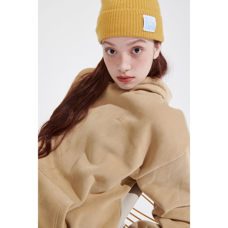 NAPPING HOODIE LONG SWEATSHIRT_BEIGE