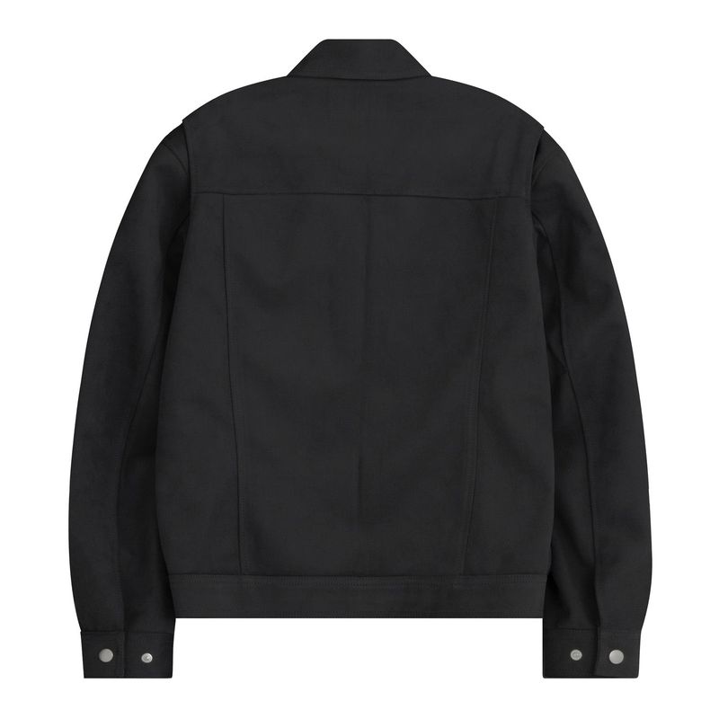 Solid Suede Zipper Jacket (Black)