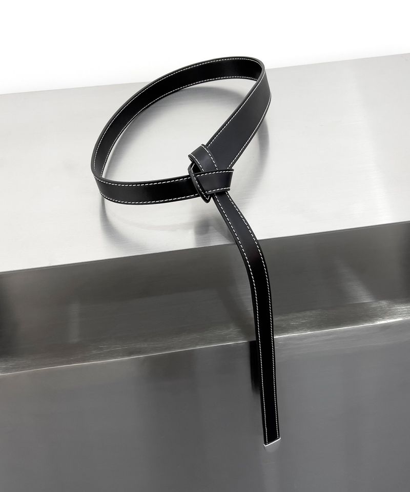 western buckle knot stitch belt