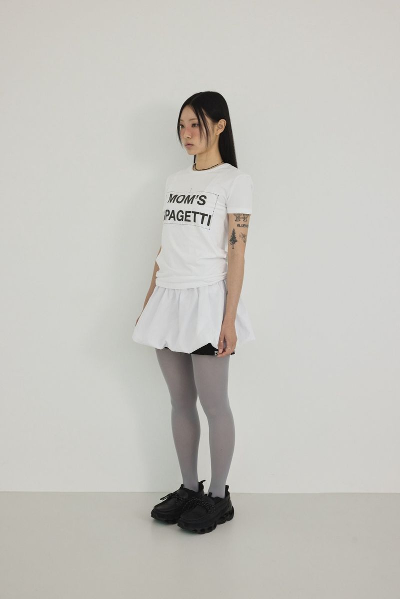 MOMS SPAGETTI EDIT TEE ( WHITE )