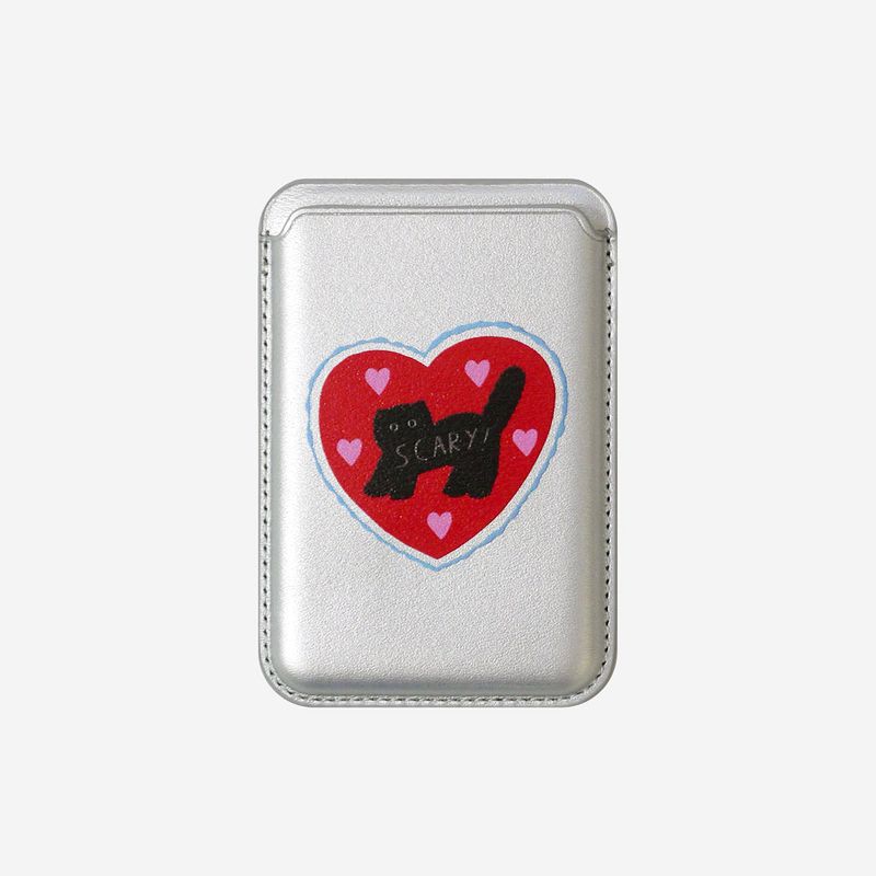 Love or not（ラブオアノット）の「[MADE]レッドラブスキャーリーキャットマグセーフカードケース(2 Piece Storage)（スマホグッズ/小物）」