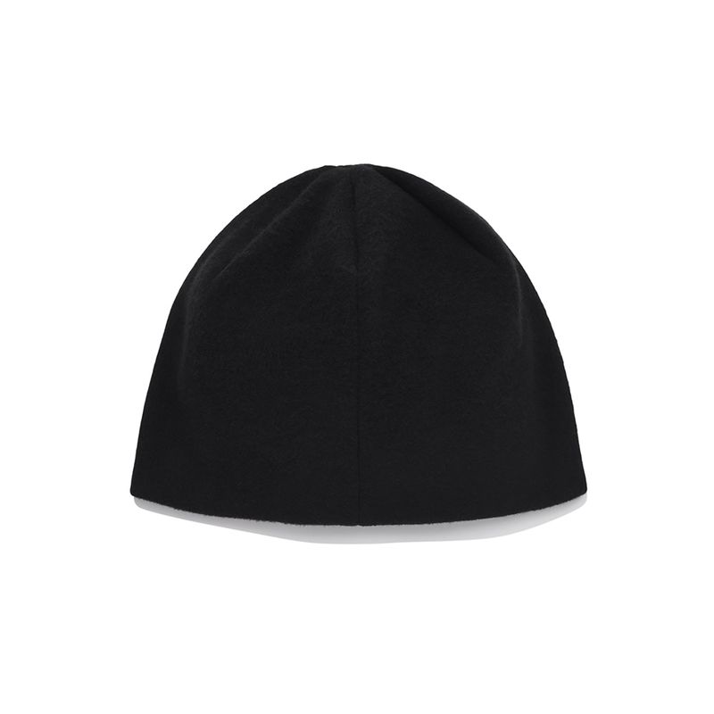 Stitched hairy beanie / Black