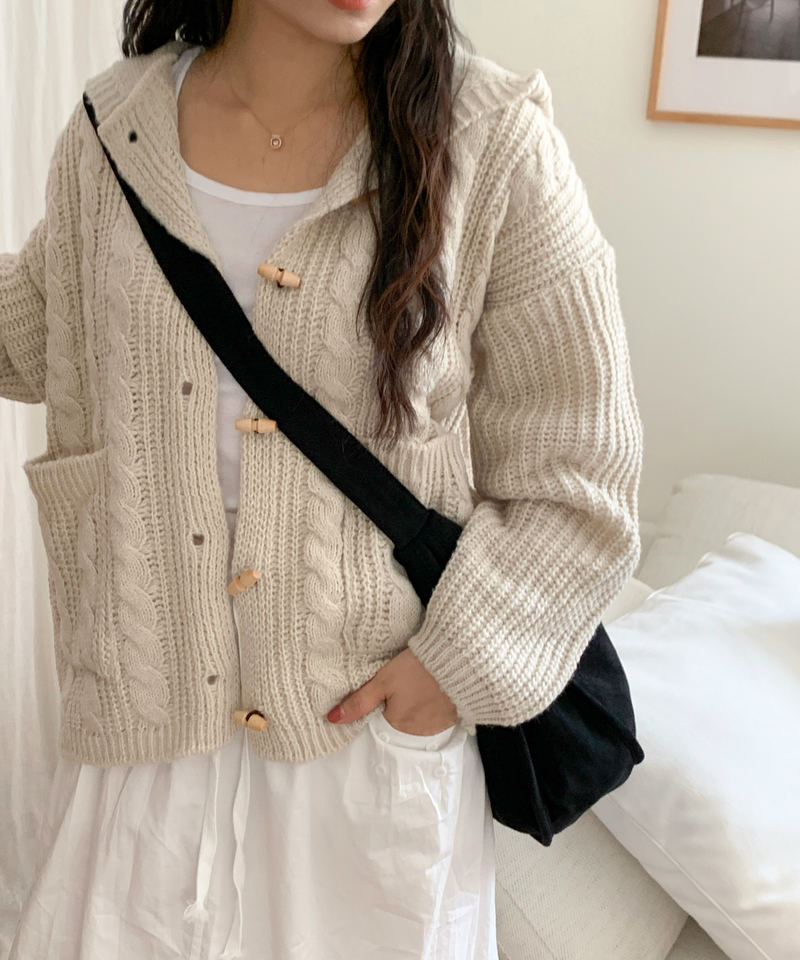 Tteokbokki hoodie cardigan