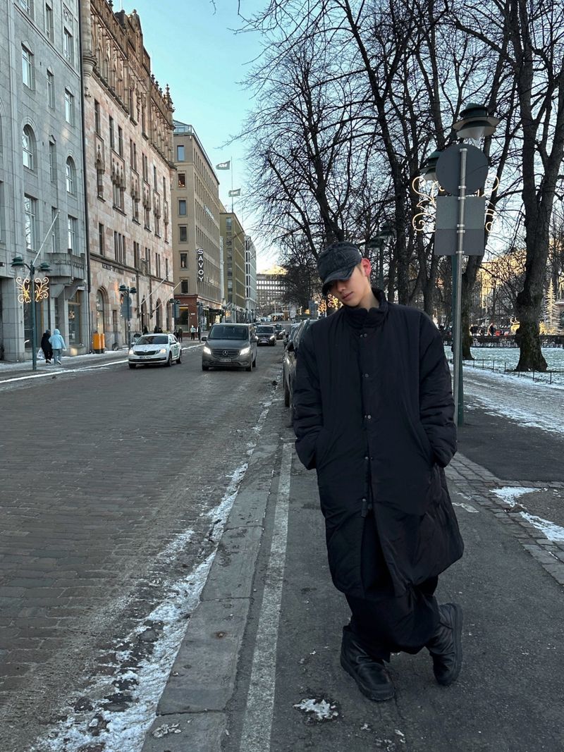 Chrome Reversible Quilted Long Parka 2C