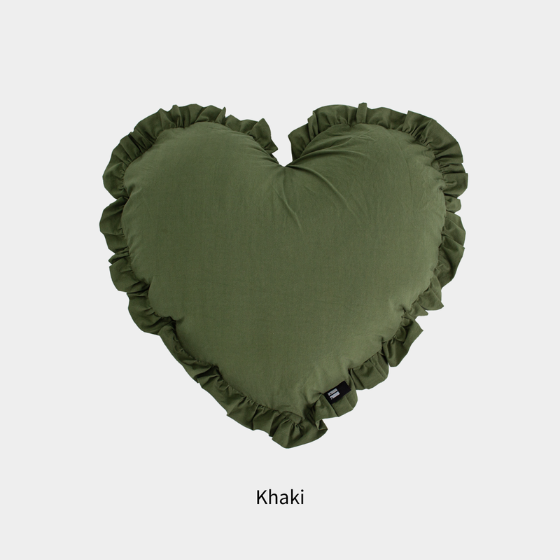 Heart Frill Cotton Cushions
