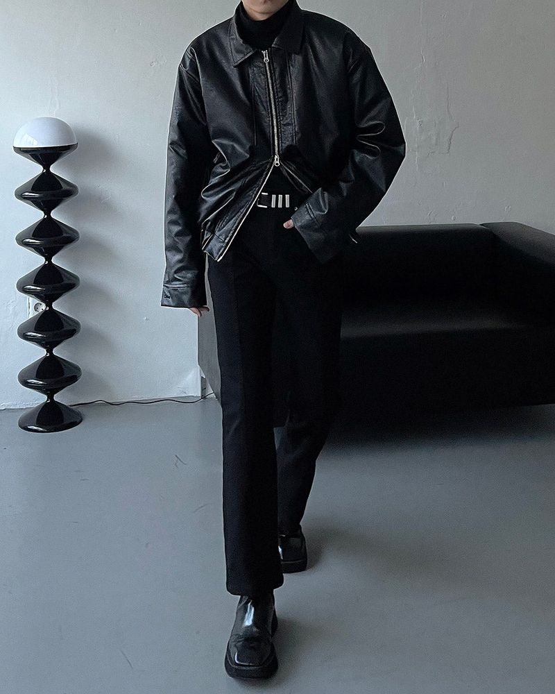 OW Vegan Leather Quilting Jacket (1 colors)