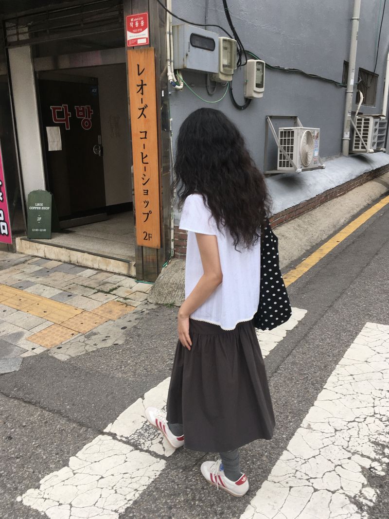 Button Midi Skirt