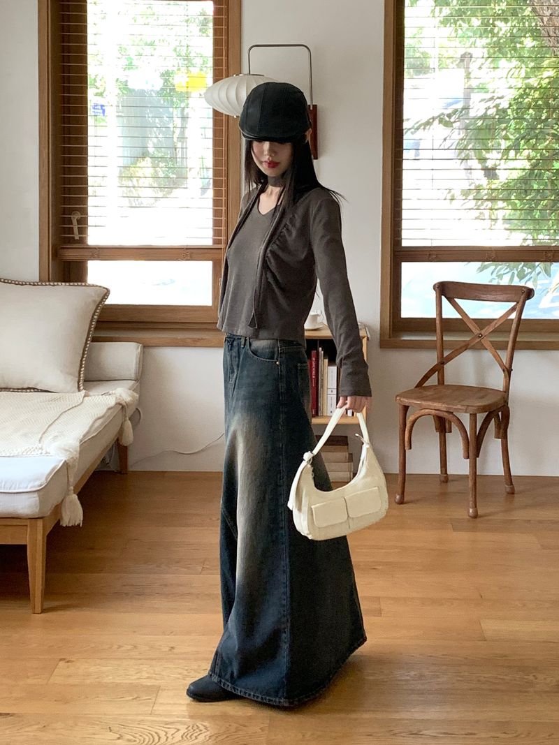 Bruce two-pocket cotton mini tote shoulder bag