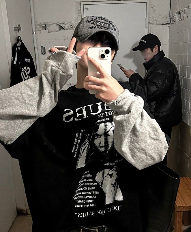 COSYHARU（コシハル）の「トリリンカラーブロックロングスリーブTシャツ（トップス）」