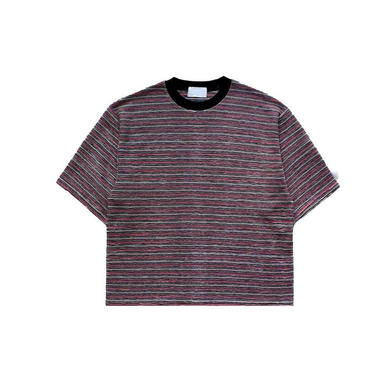 ASCLO Crayon Multi Border Short Sleeve T Shirt (3color)