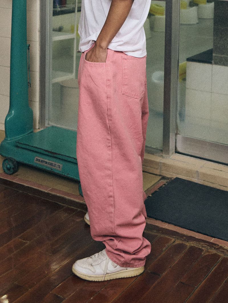 MID90 BAGGY OXFORD PANTS PINK