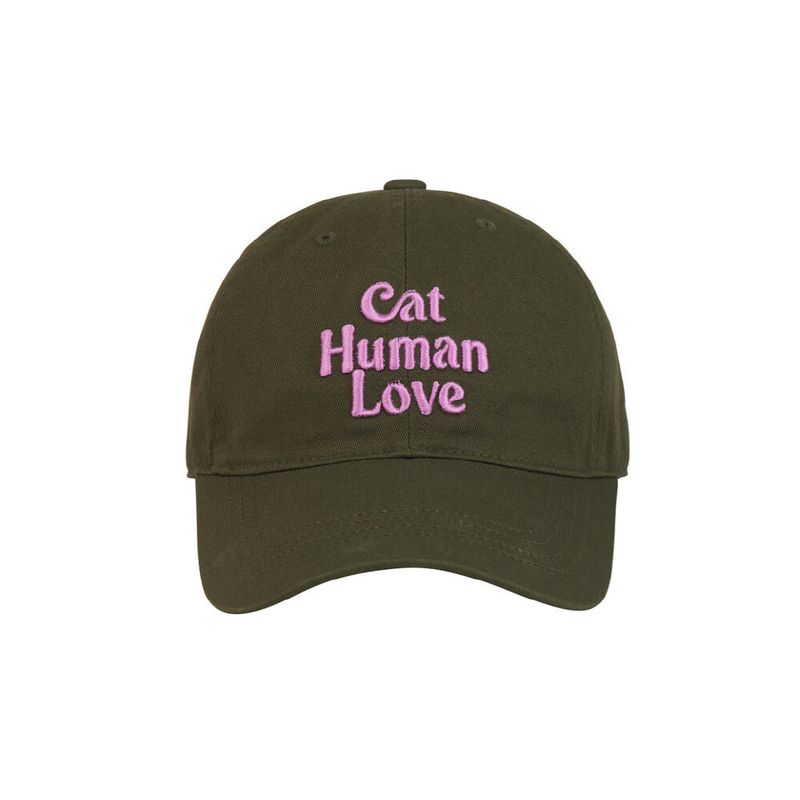 CAT HUMAN LOVE BALL CAP_KHAKI