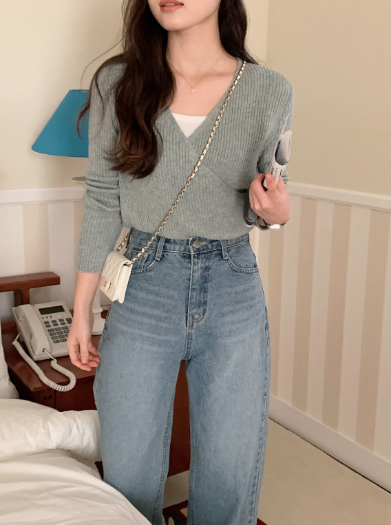 [SHOPPERMADE] Trend Washed Wide Denim Pants