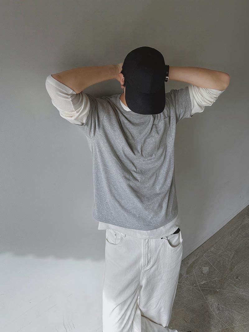 ASCLO（エジュクロ）の「[A-T0315] リバーレイヤードTシャツセット (2色)（Tops）」