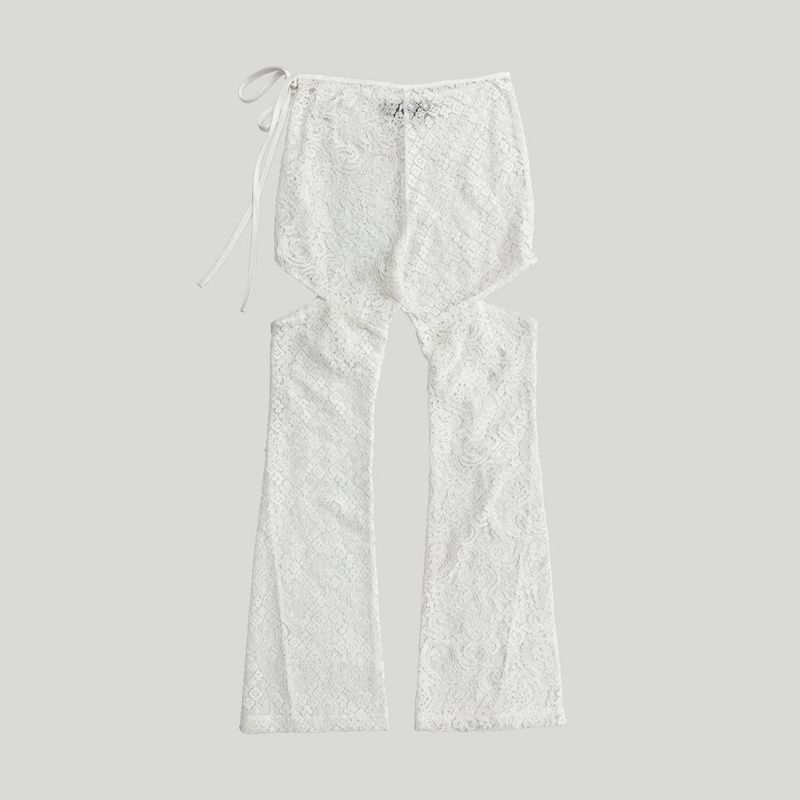 LACE COMBI BOOTS-CUT PANTS