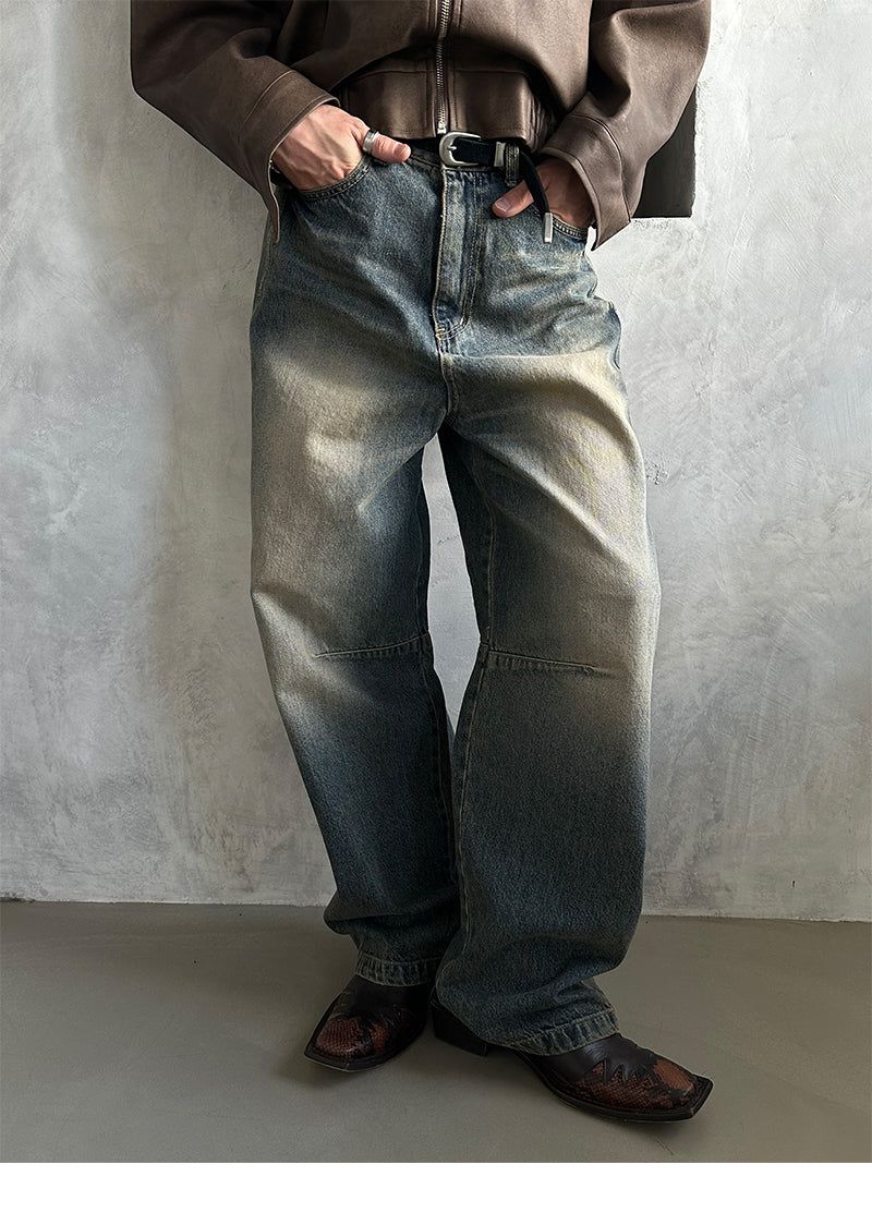  [PREMIUM][HANDMADE] Stitch western leather blouson(2color)