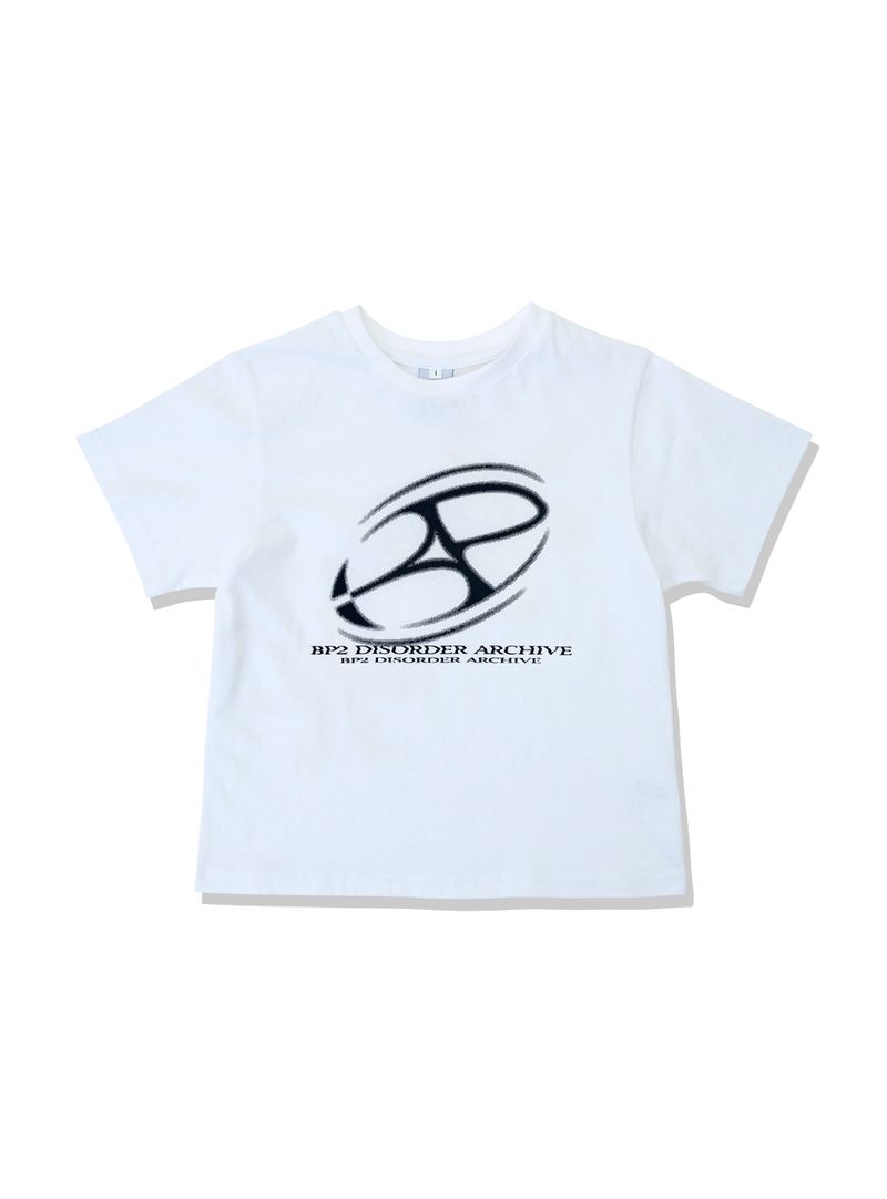 BIG GRAPHIC LOGO CROP TEE WHITE