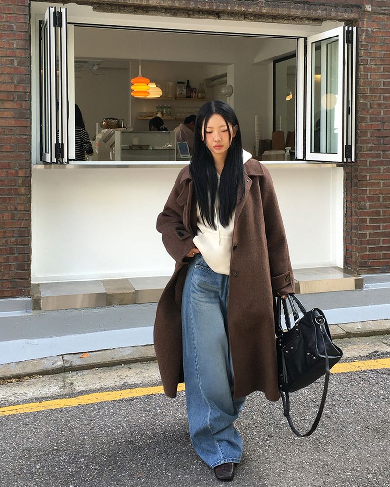[ORIGINAL] Crew Contrast Wide Denim Pants