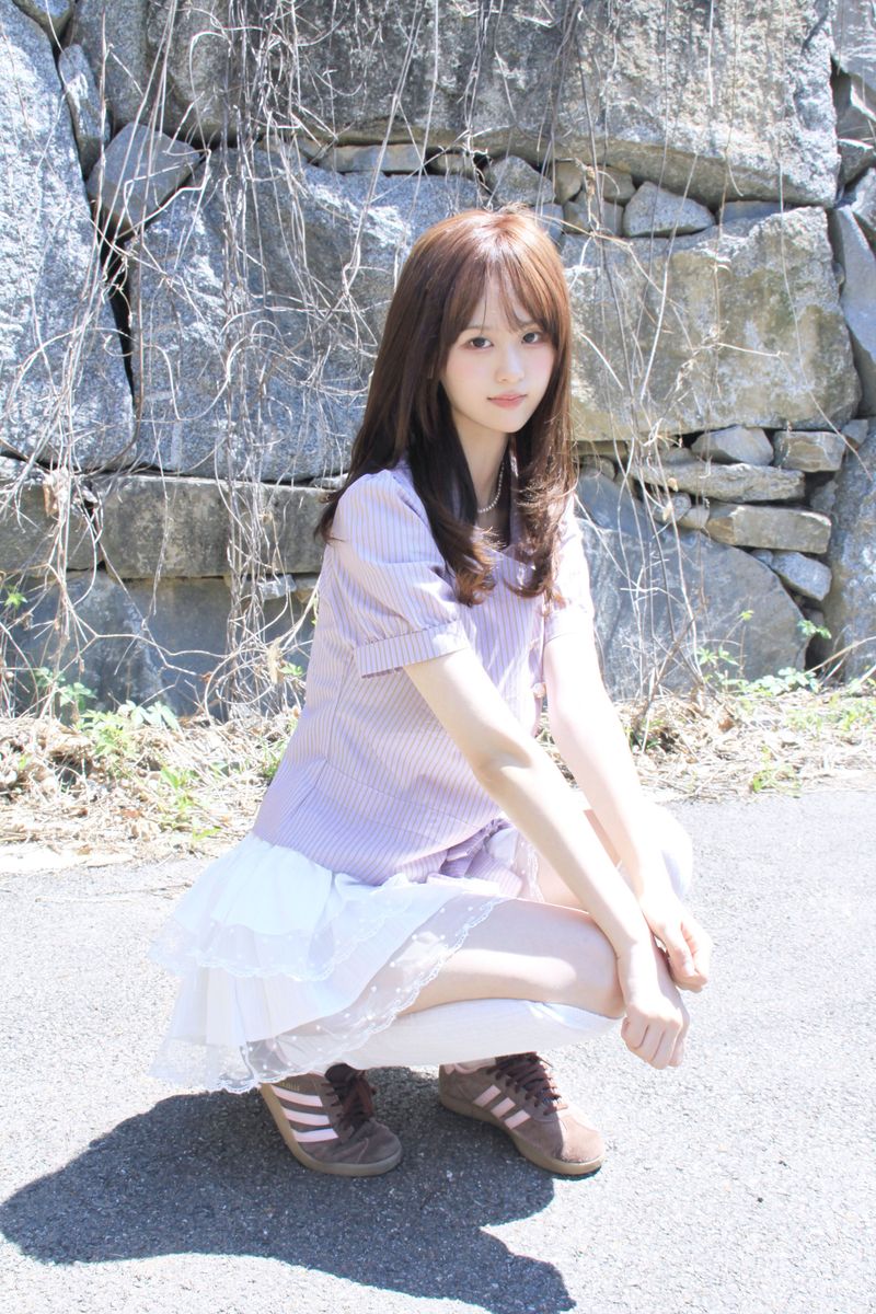 STRIPE PUFF BLOUSE LAVENDER