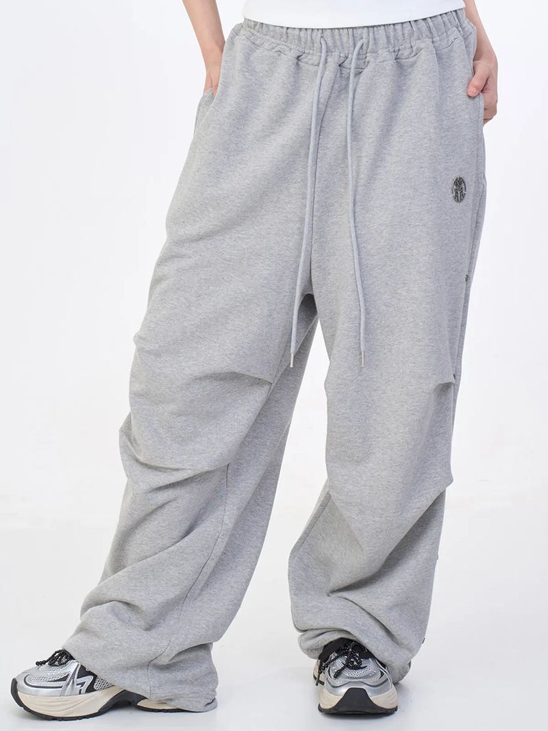 SIDE RIVET THUNDER LOGO PARACHUTE SWEAT PANTS