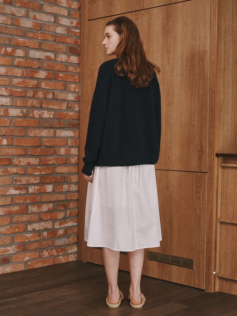 Loose cardigan (Navy)