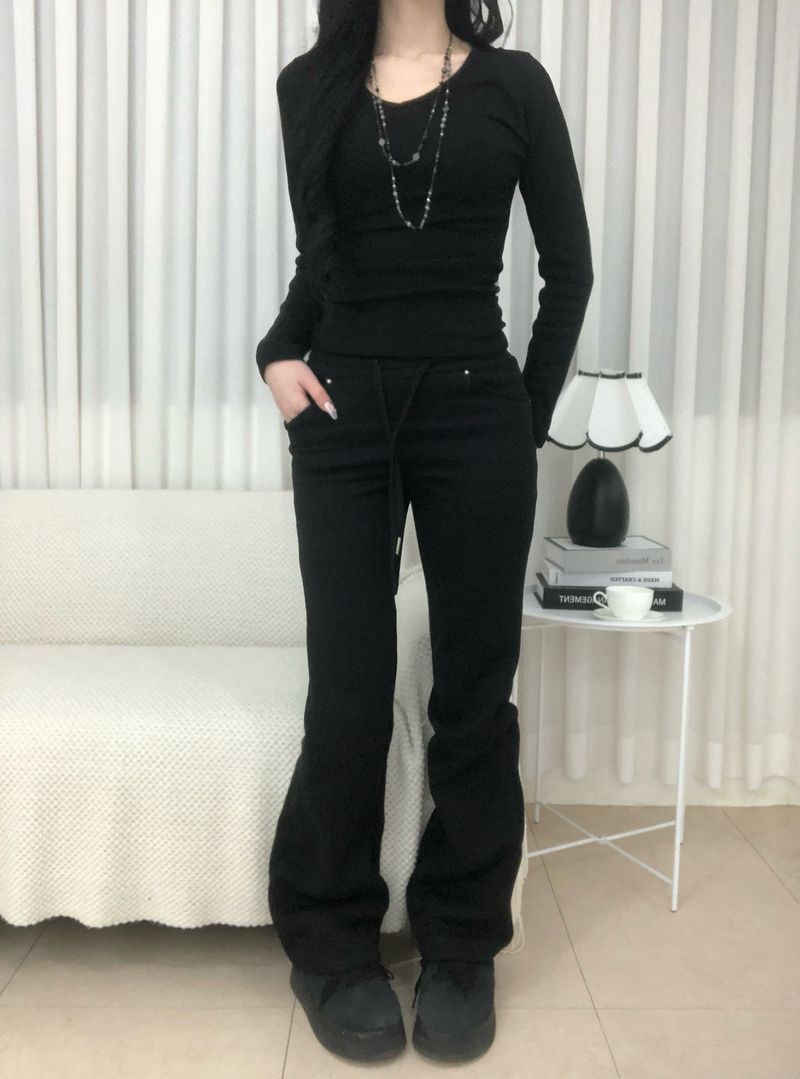 Silver Stud Bootcut Pants
