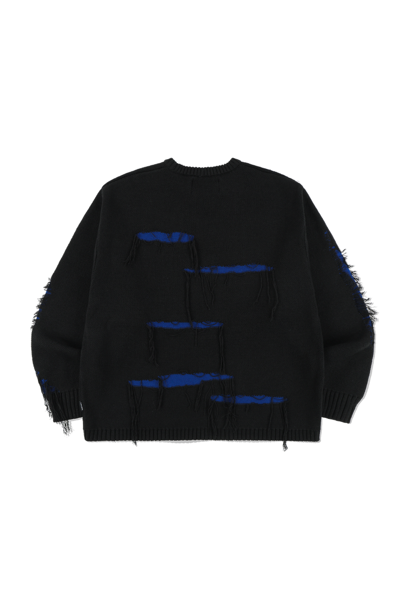 ROUGH DAMAGE KNIT