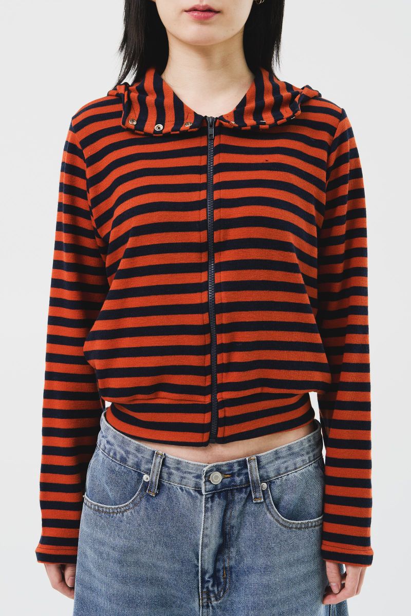 (W) Moor Striped Hooded Jacket (3color)