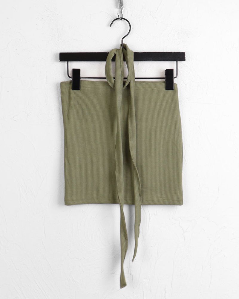 Cable ribbed tank top