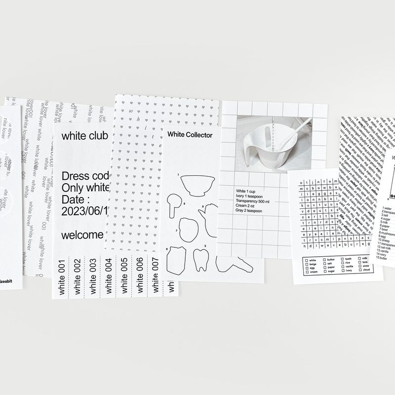 oab tone pack white / scrap sticker set