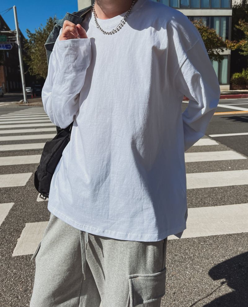 レイヤード長袖