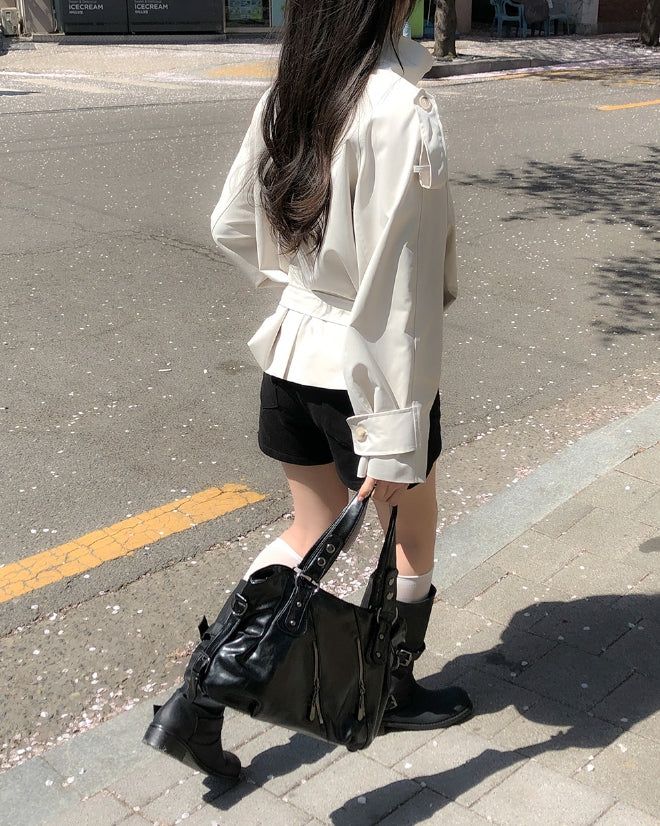 Penner Belted Short Trench Jacket