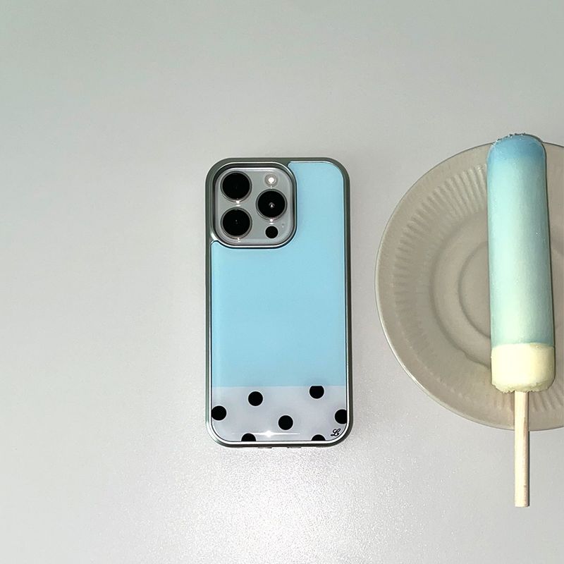 [MADE] ICY MINT PHONE CASE (epoxy silver bumper)