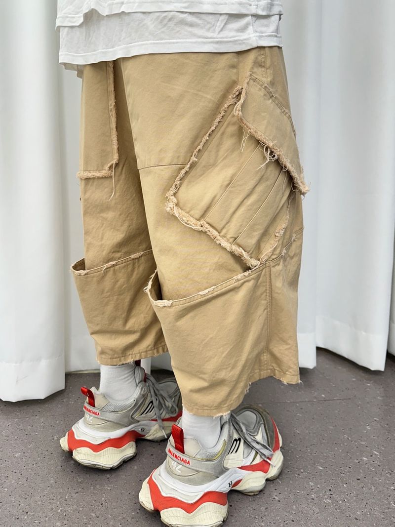 VTG BACK BOOTS CARGO SHORTS_BEIGE