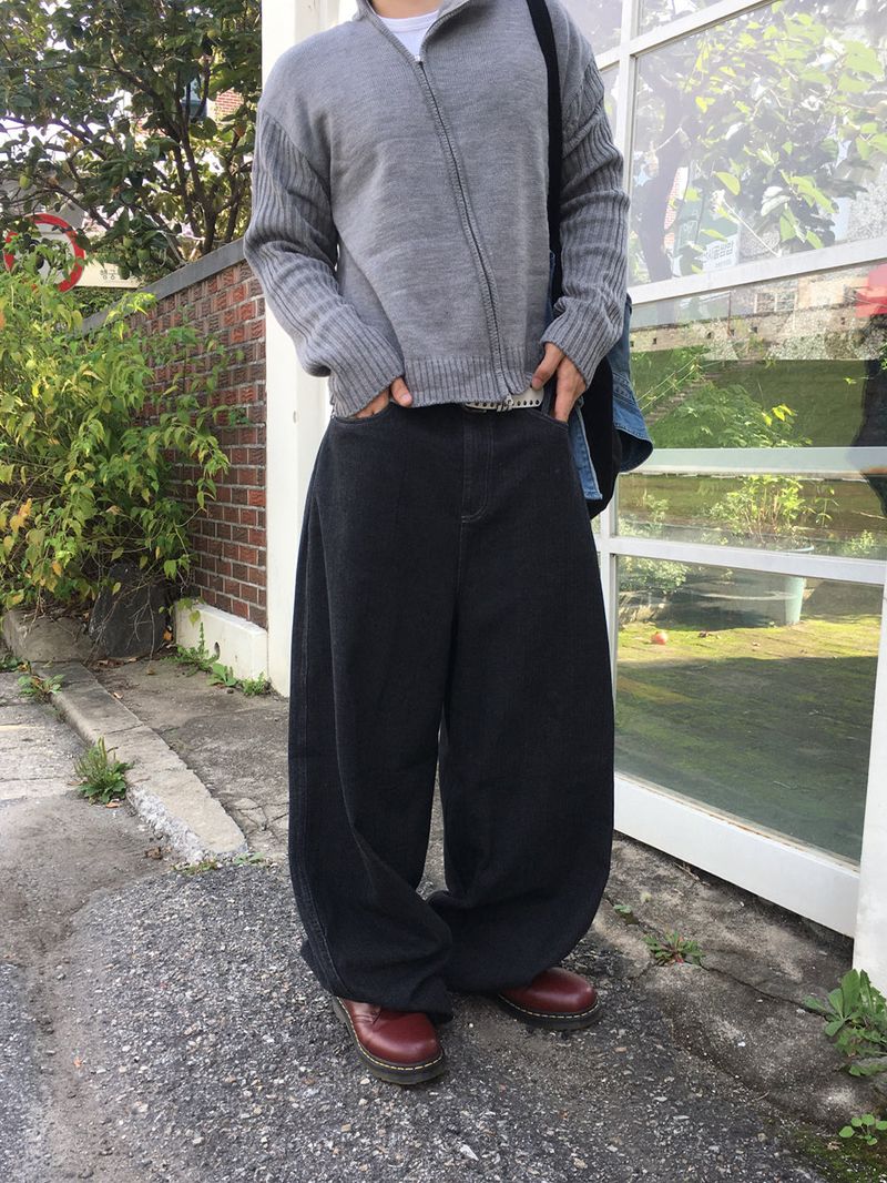 No.1435 back pocket wide denim PT