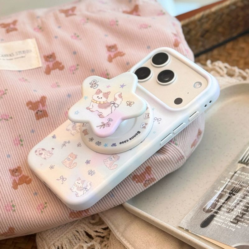 Flower Cat Magnetic iPhone Case