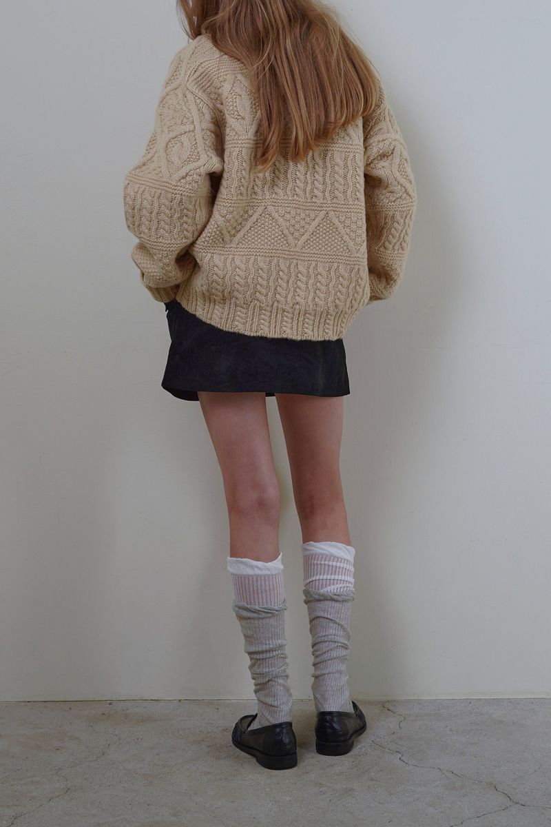 Carol cable knit_beige