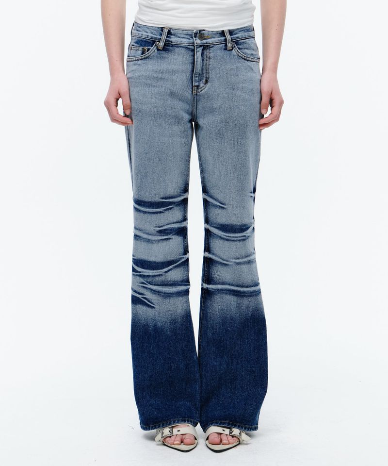 wrinkle denim pants (blue)