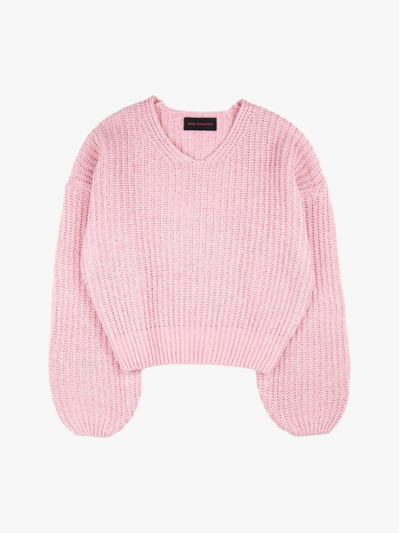 BASIC VOLUME V-NECK SWEATER