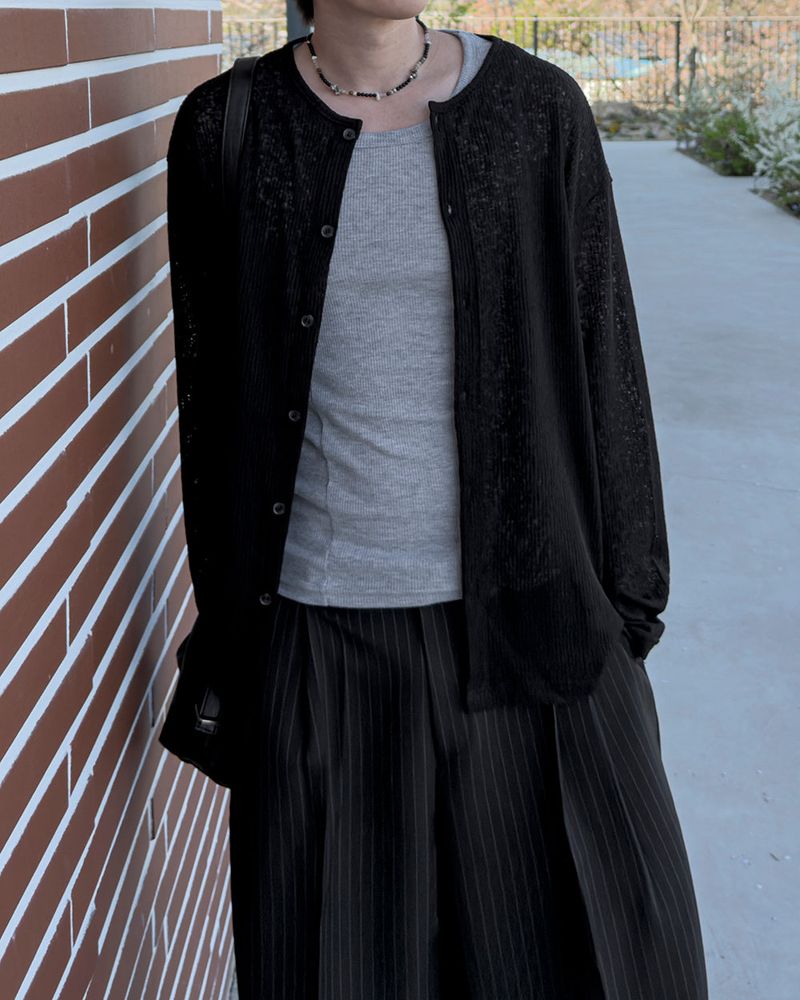 Erin Summer Linen Ribbed Cardigan