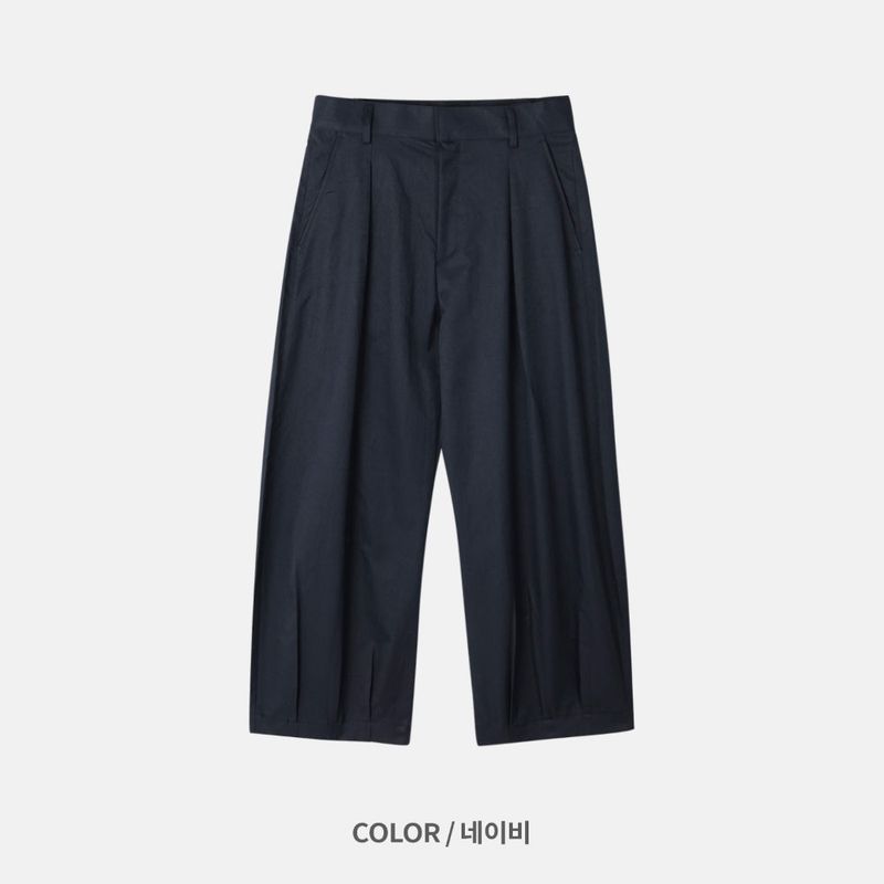 LMN デルトアンダーピンタックワイドパンツ (5 colors)