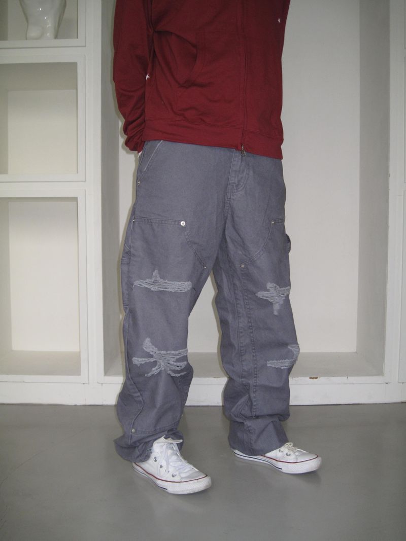 Vintage Damaged Double Knee Work Pants (3c)