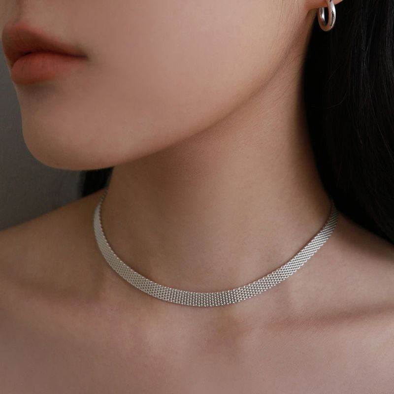silver fabou necklace (vermeil)