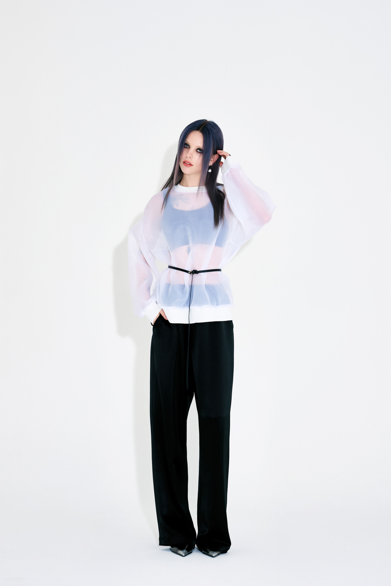 ORGANZA M2M BLOUSE - WHITE
