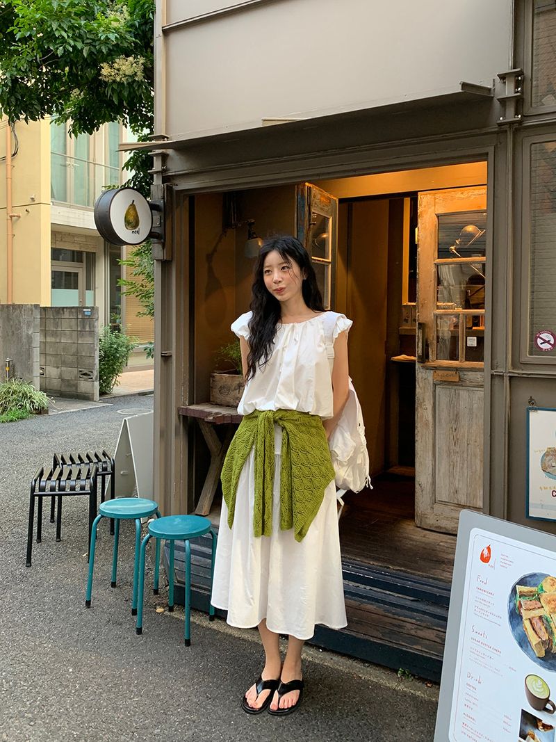 [MADE] Air frill long skirt