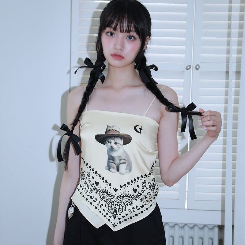 CLUT STUDIO（クラットスタジオ）の「0 2 cowboy cat scarf top（Tops）」