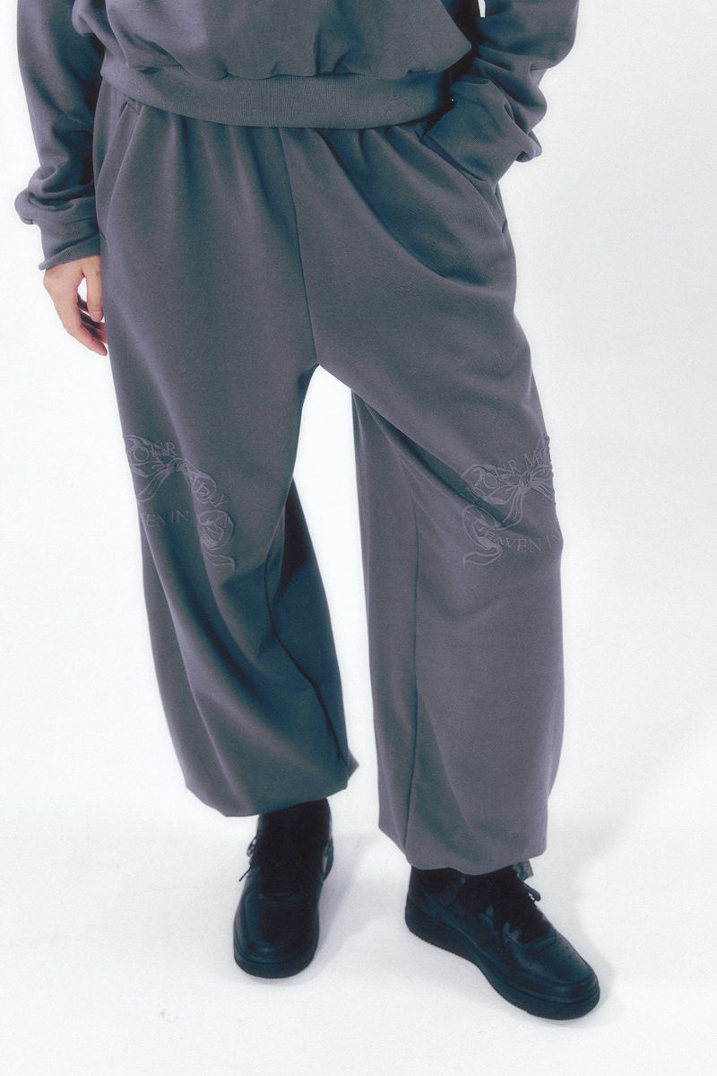 MOILLY(モイリー)の「Knee Point Ribbon Jogger Pants Charcoal(Pants)」