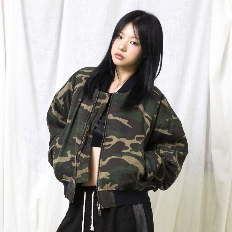 GLACK（グラック）の「GJ068 Retro MA-1 Bomber Jacket (CAMO)（Jackets/Outerwear）」