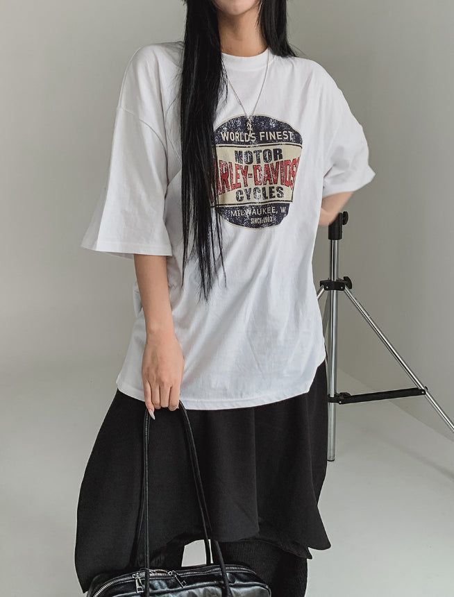 ハーレーヴィンテージプリントボックス半袖Tシャツ