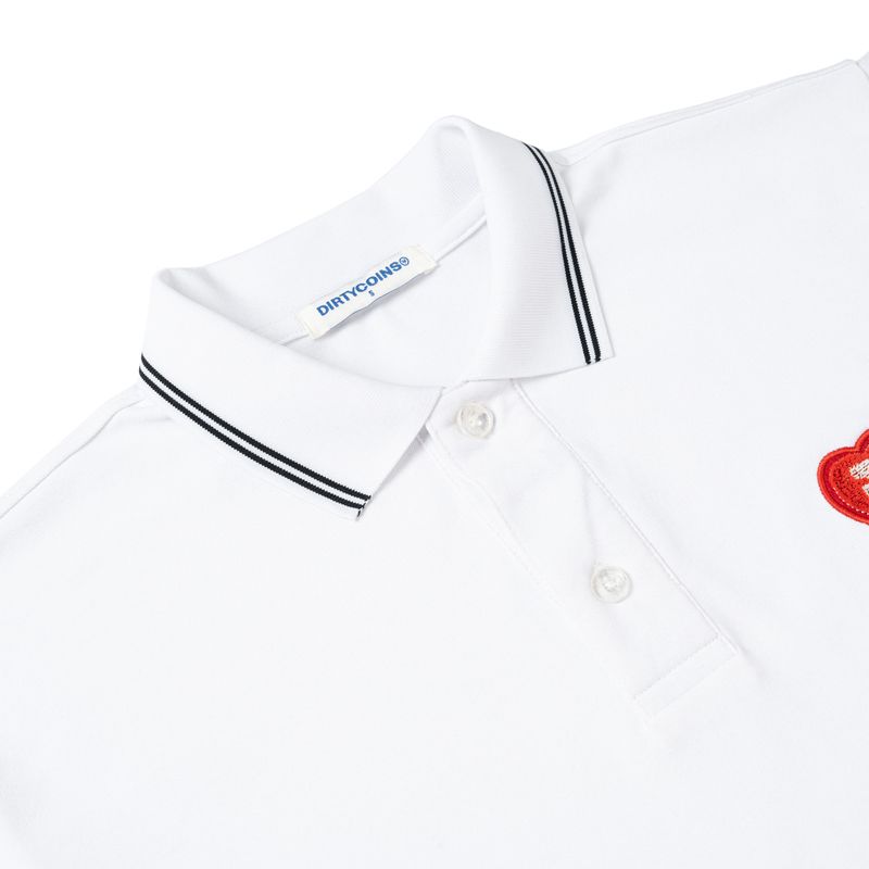 Heart Patch Regular Polo - White